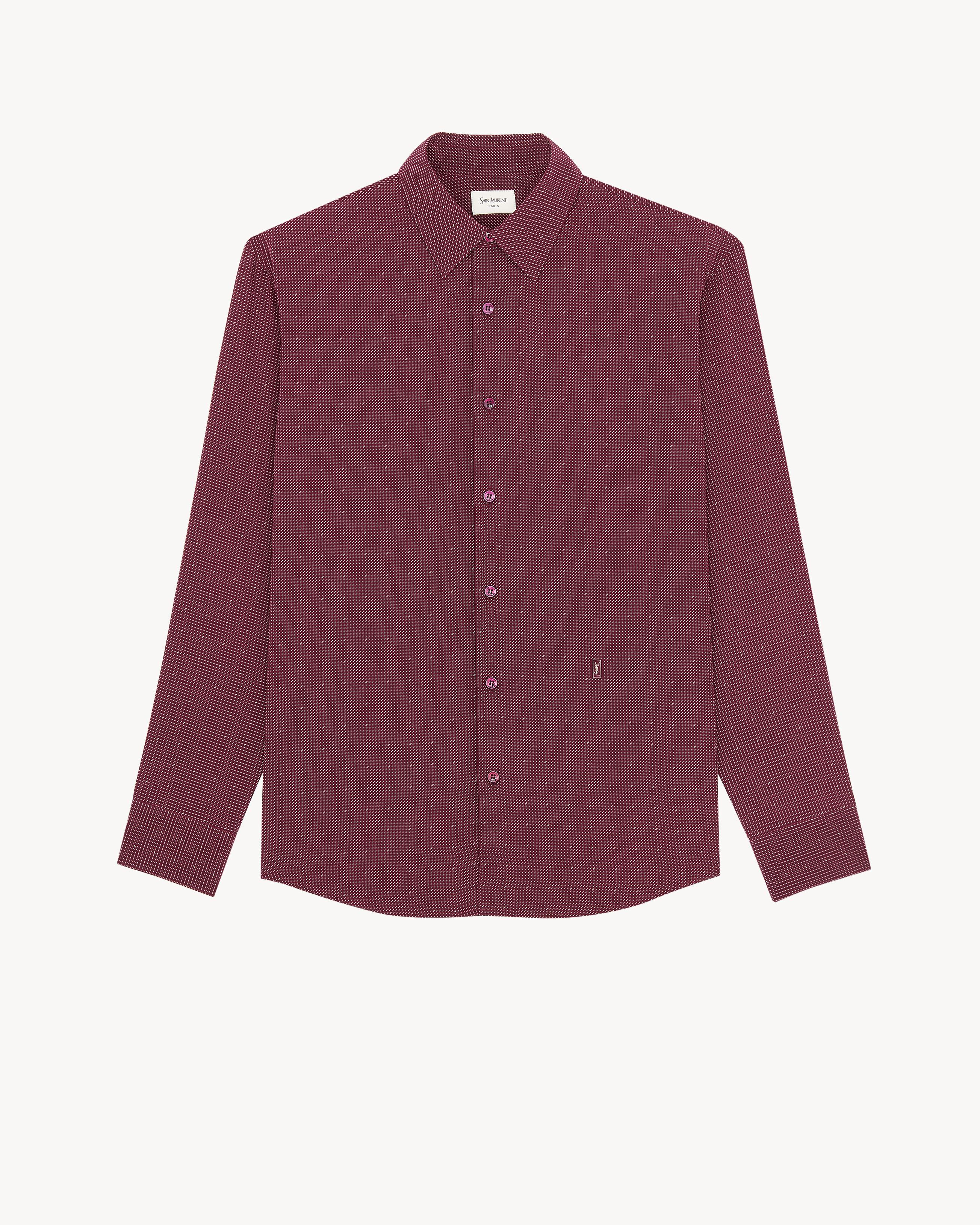CASSANDRE dotted shirt in silk crepe de chine by SAINT LAURENT