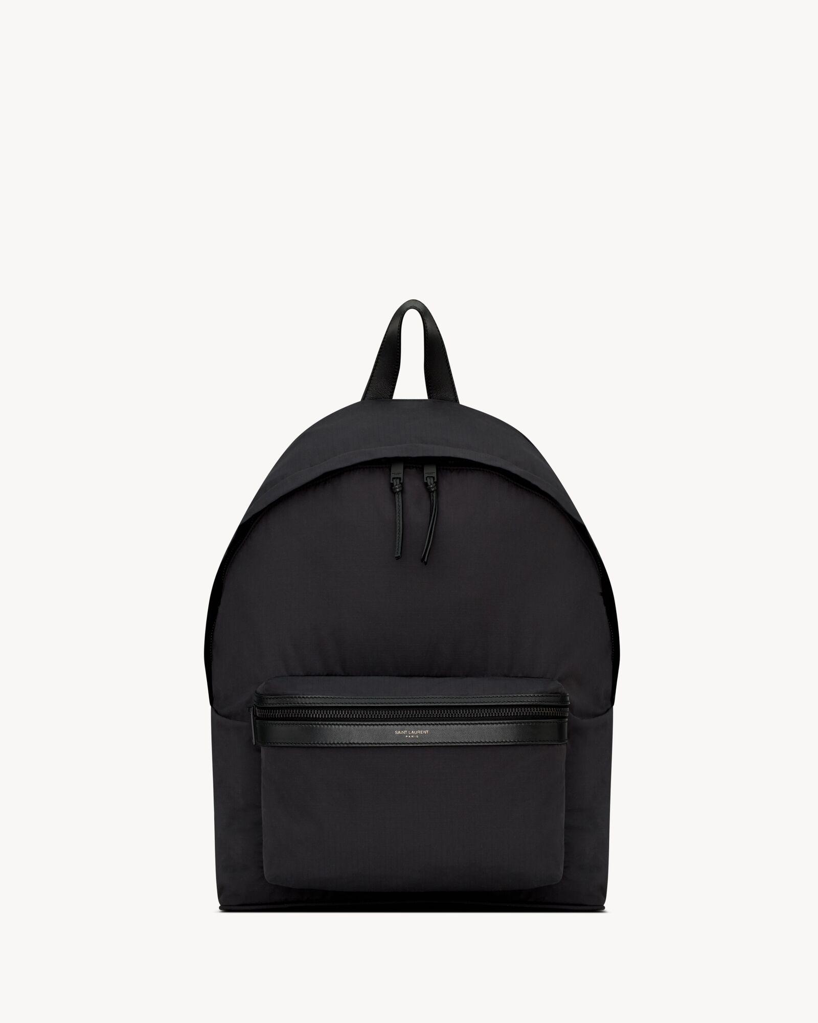 CITY backpack in nylon ripstop and leather by SAINT LAURENT