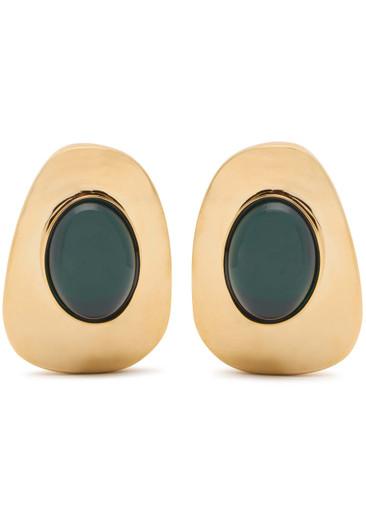 Cabochon clip-on stud earrings by SAINT LAURENT