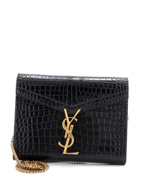 Cassandra Chain Crocodile Embossed Leather Small shoulder bag by SAINT LAURENT 