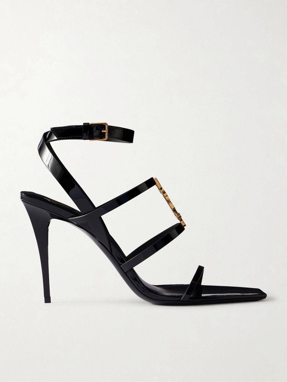 Cassandra embellished patent-leather pumps by SAINT LAURENT