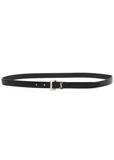 Cassandra grained leather belt by SAINT LAURENT