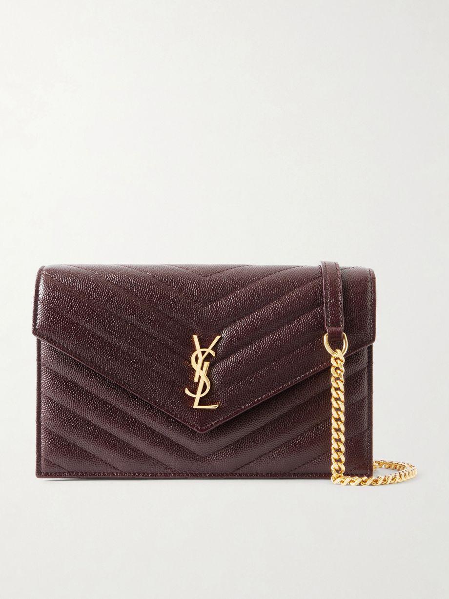 Cassandre Envelope Chain mini matelassé leather wallet by SAINT LAURENT