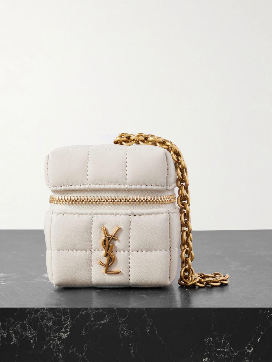 Cassandre Matelassé Carré mini quilted leather pouch by SAINT LAURENT