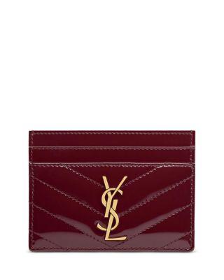 Cassandre Matelasse Card Case in Patent Leather by SAINT LAURENT