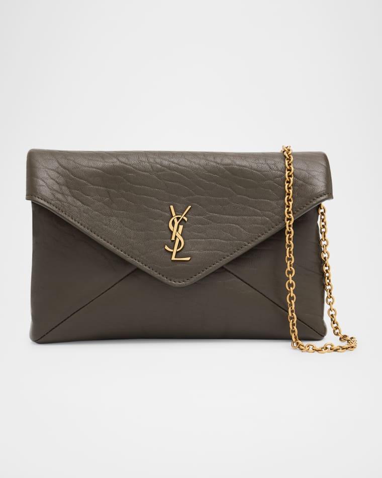 Cassandre Small Grain Leather Pouch Shoulder Bag by SAINT LAURENT