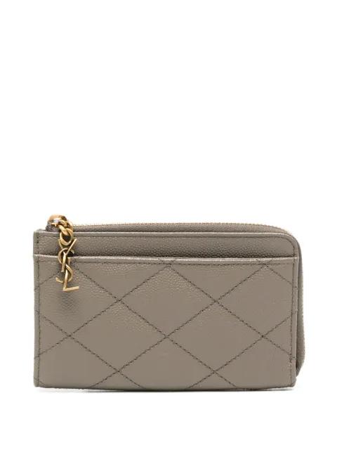 Cassandre diamond-quilted card holder by SAINT LAURENT