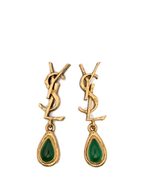 Cassandre drop earrings by SAINT LAURENT