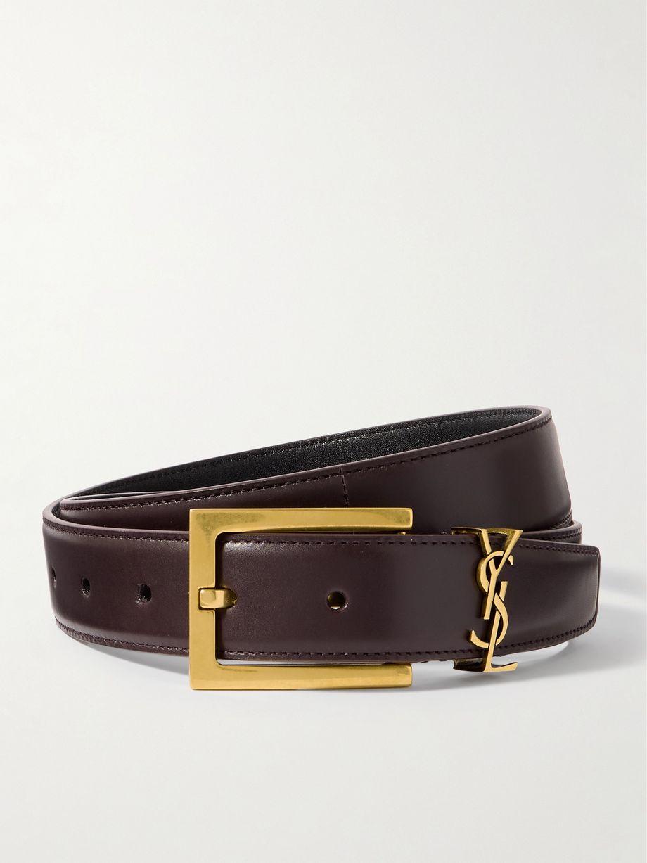 Cassandre embellished leather belt by SAINT LAURENT