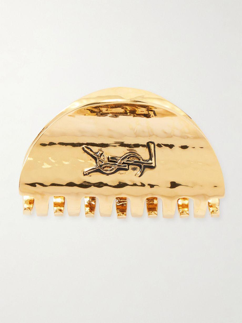 Cassandre gold-tone hair clip by SAINT LAURENT