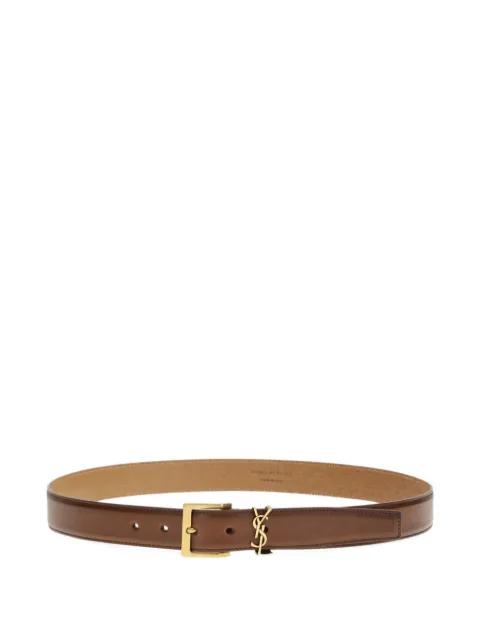 Cassandre leather belt by SAINT LAURENT