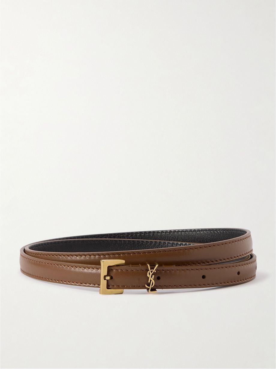 Cassandre leather belt by SAINT LAURENT