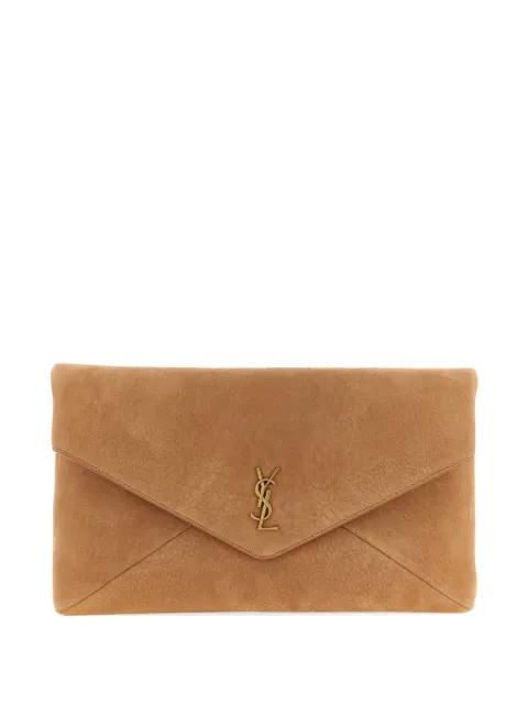 Cassandre-logo clutch bag by SAINT LAURENT