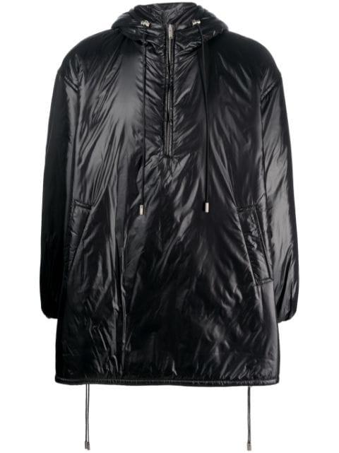 Cassandre logo-embossed hoodied raincoat by SAINT LAURENT