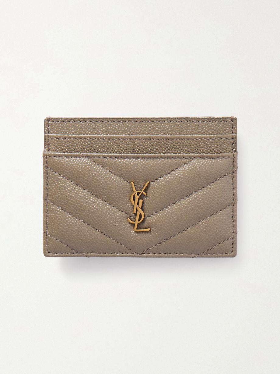 Cassandre matelassé textured-leather cardholder by SAINT LAURENT