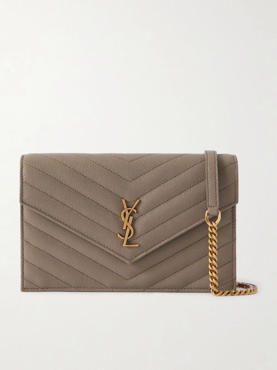 Cassandre matelassé textured-leather shoulder bag by SAINT LAURENT