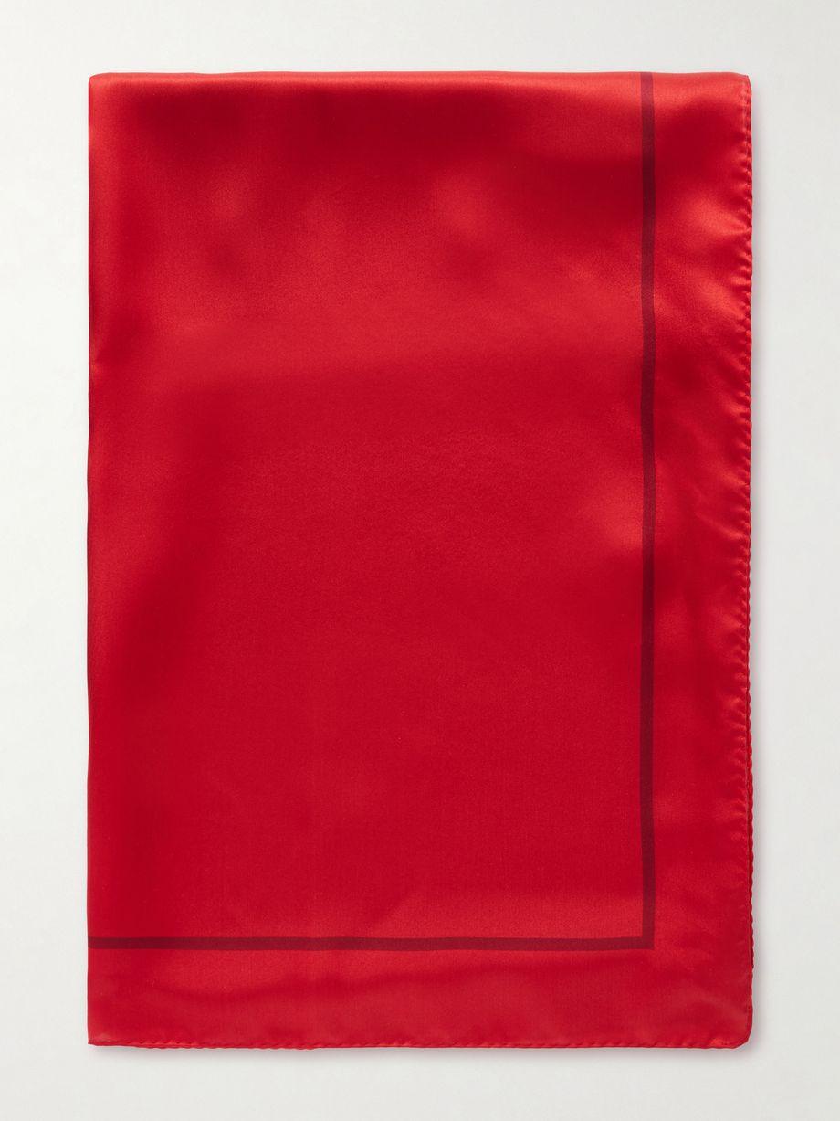 Cassandre printed silk-satin scarf by SAINT LAURENT