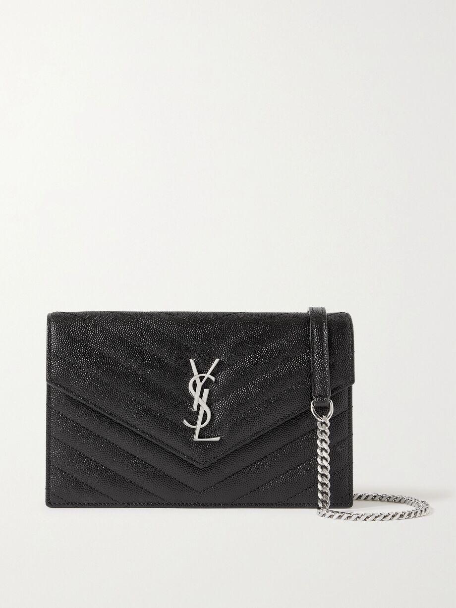 Cassandre quilted textured-leather shoulder bag by SAINT LAURENT