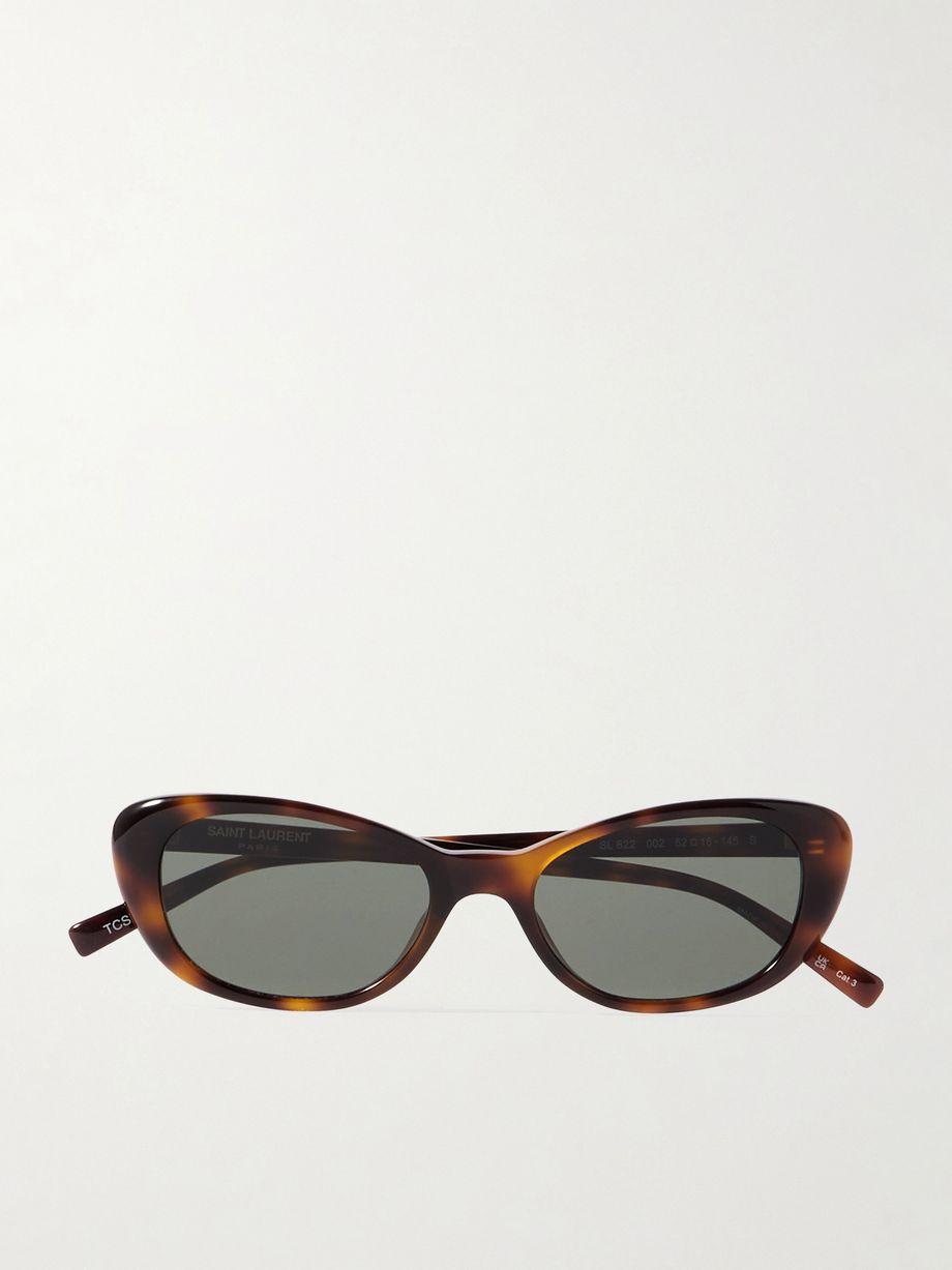Cat-eye tortoiseshell acetate sunglasses by SAINT LAURENT
