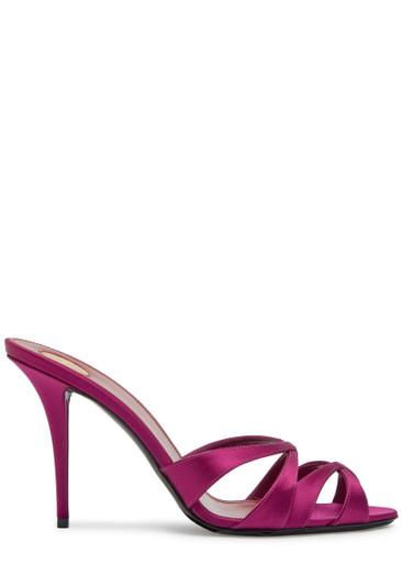Chandelle 95 satin mules by SAINT LAURENT