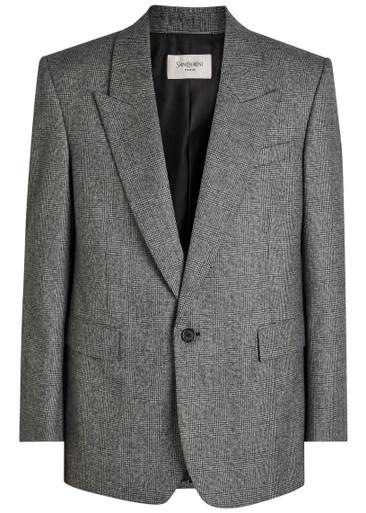 Checked wool blazer by SAINT LAURENT