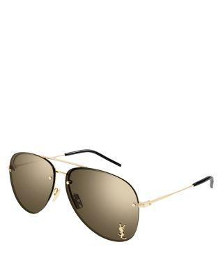 Classic 11 M Brow Bar Aviator Sunglasses by SAINT LAURENT