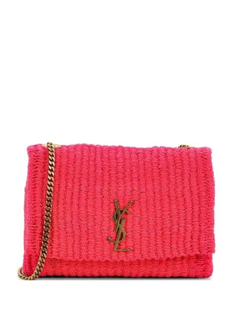 Classic Monogram Crossbody Bag Raffia shoulder bag by SAINT LAURENT 