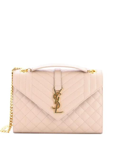 Classic Monogram Envelope Satchel Mixed Matelasse Leather Medium shoulder bag by SAINT LAURENT 