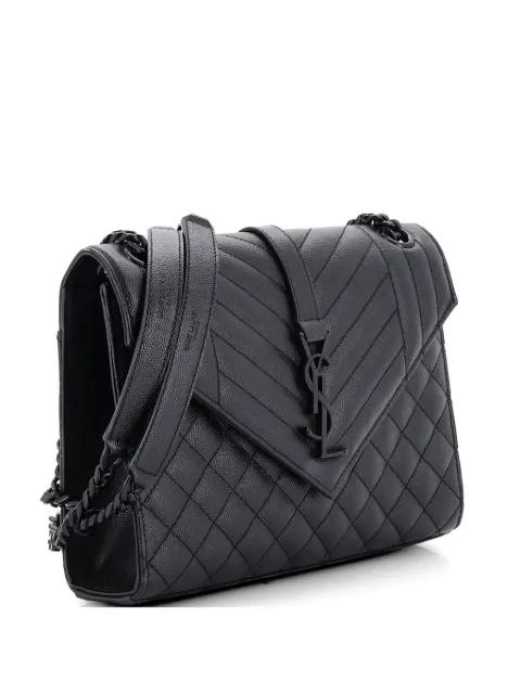 Classic Monogram Envelope Satchel Mixed Matelasse Leather Medium shoulder bag by SAINT LAURENT 