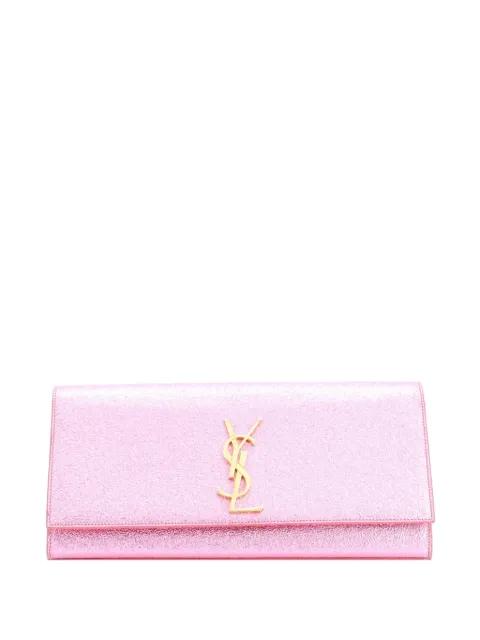 Classic Monogram Metallic Calfskin Long clutch bag by SAINT LAURENT 