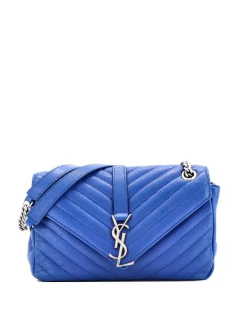 Classic Monogram Slouchy Envelope Satchel Matelasse Chevron Leather Medium crossbody bag by SAINT LAURENT 