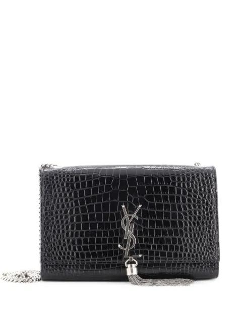 Classic Monogram Tassel Crocodile Embossed Leather Medium crossbody bag by SAINT LAURENT 