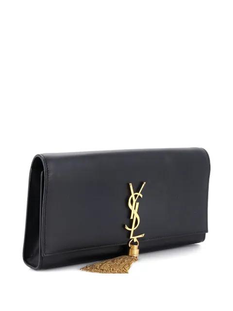 Classic Monogram Tassel Leather Long clutch bag by SAINT LAURENT 