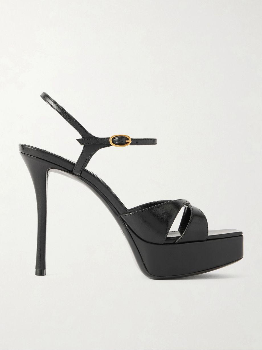 Debbie leather platform sandals by SAINT LAURENT