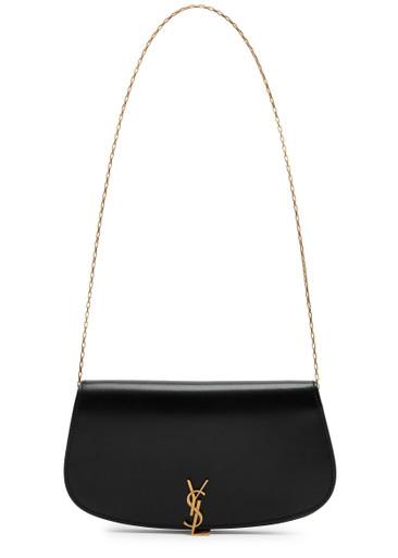 Demilune leather wallet-on-chain by SAINT LAURENT