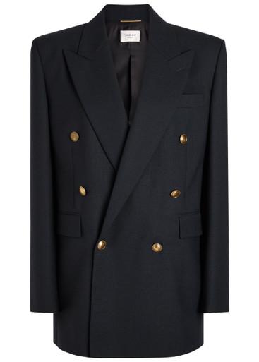 Double-breasted wool blazer by SAINT LAURENT