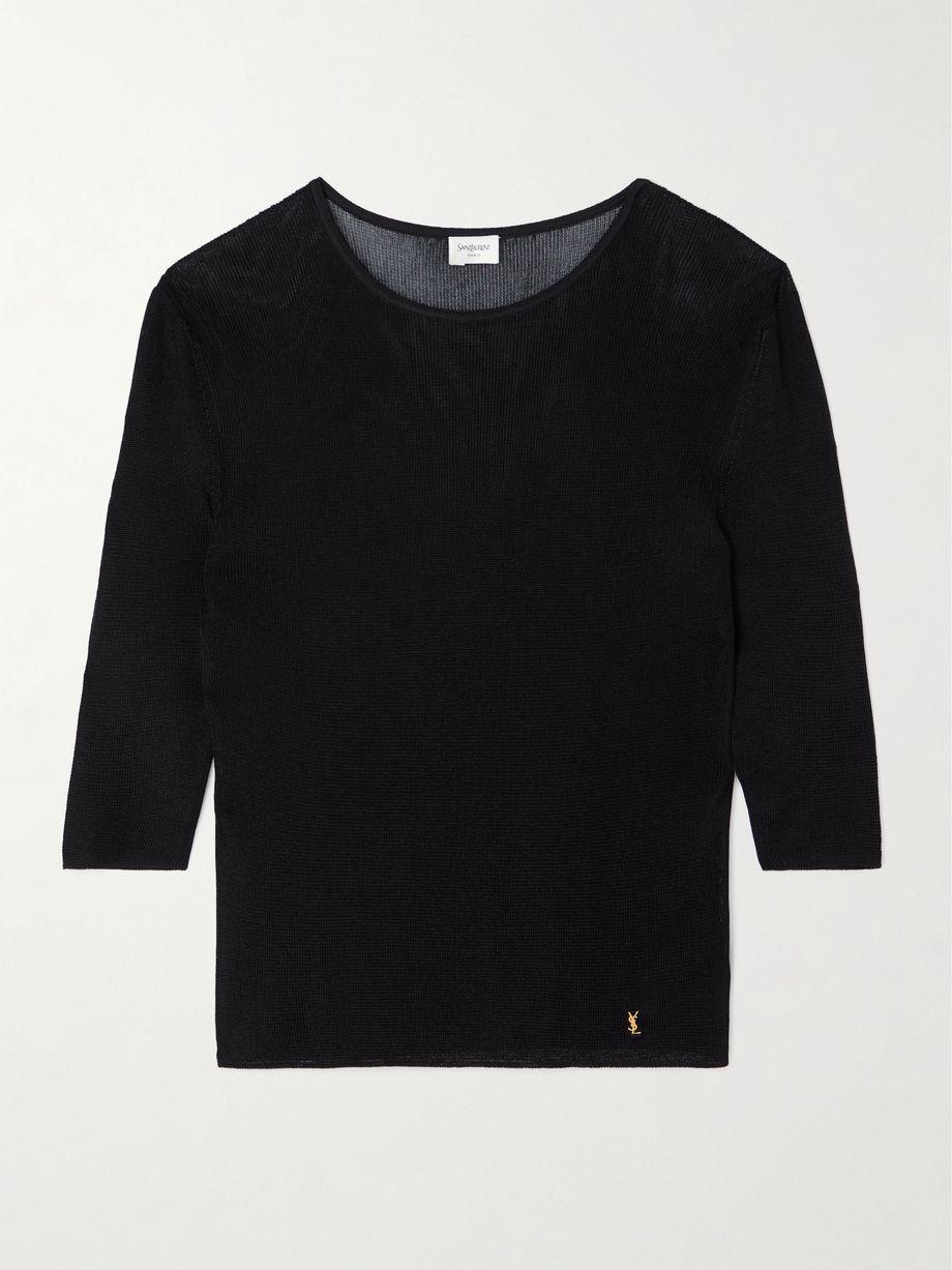 Embellished knitted top by SAINT LAURENT