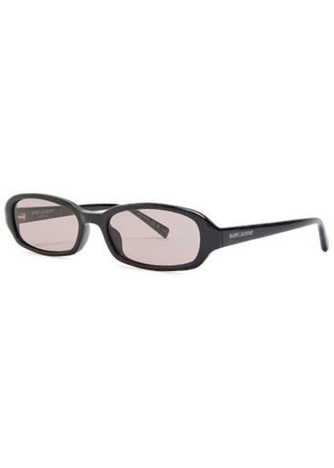 Erin narrow rectangle-frame sunglasses by SAINT LAURENT