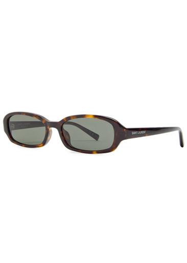 Erin narrow rectangle-frame sunglasses by SAINT LAURENT