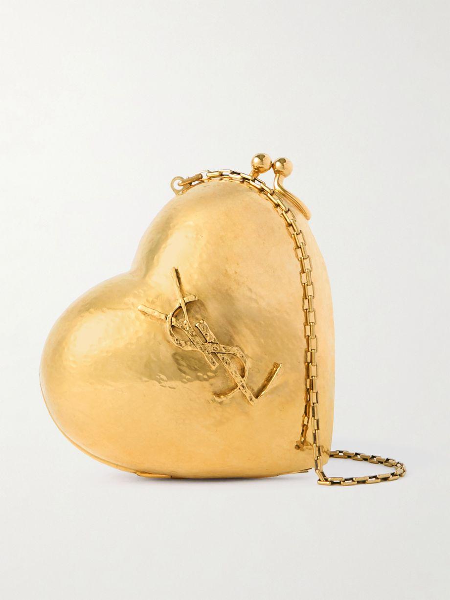 Evening gold-tone clutch by SAINT LAURENT