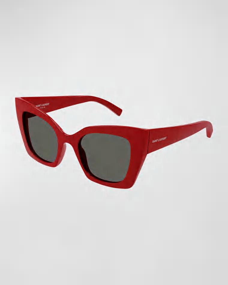 Fashion Show Bio Nylon Cat-Eye Sunglasses by SAINT LAURENT