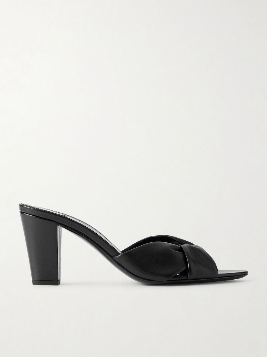 Franciane twisted leather mules by SAINT LAURENT