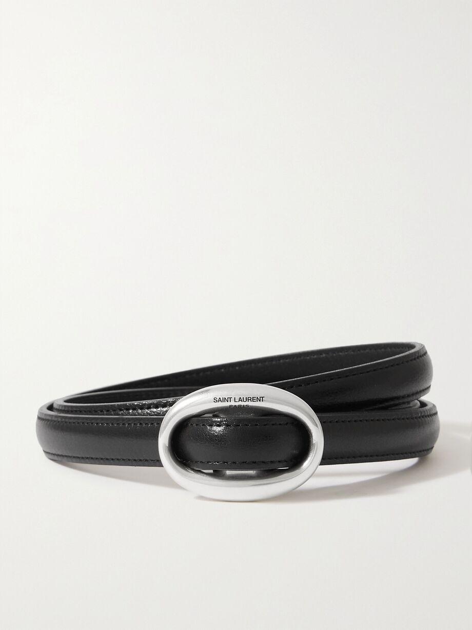 Glossed-leather belt by SAINT LAURENT