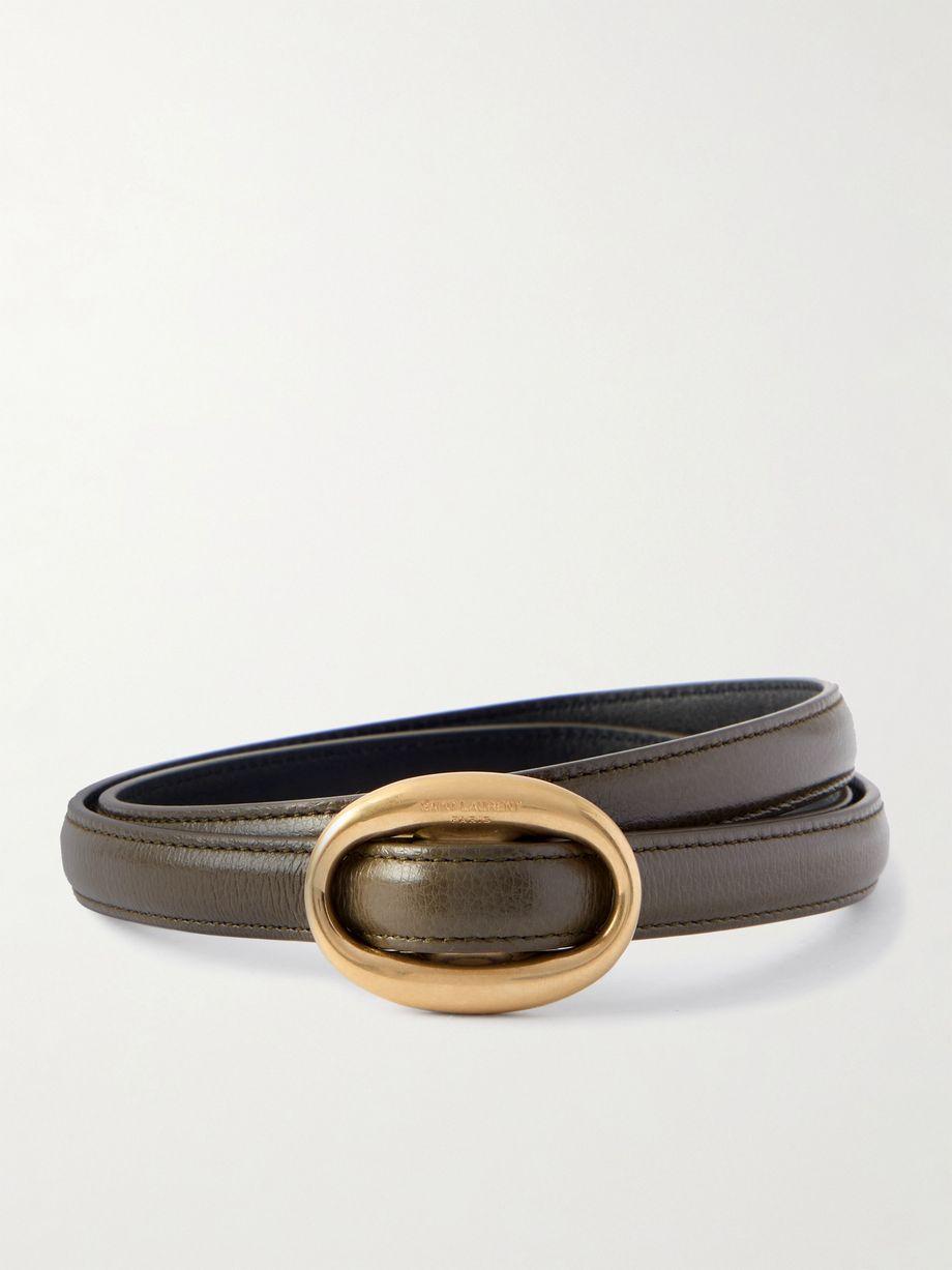 Glossed-leather belt by SAINT LAURENT