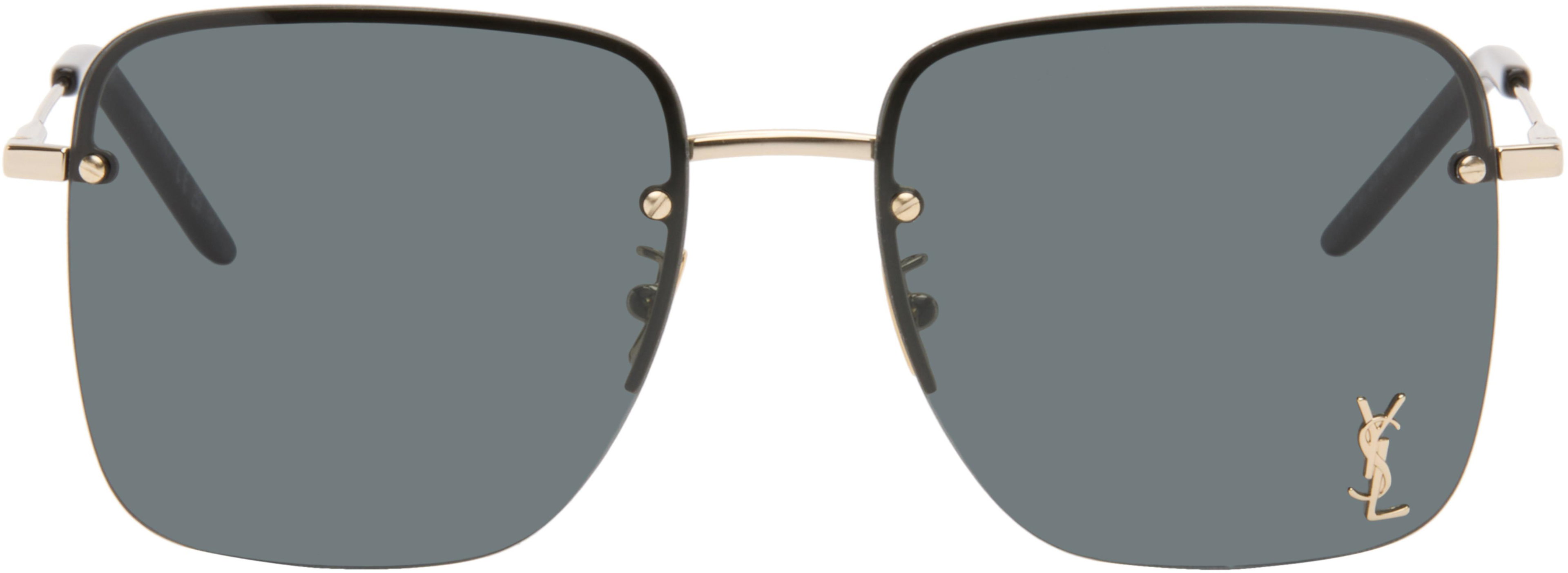 Gold SL 312 M Sunglasses by SAINT LAURENT