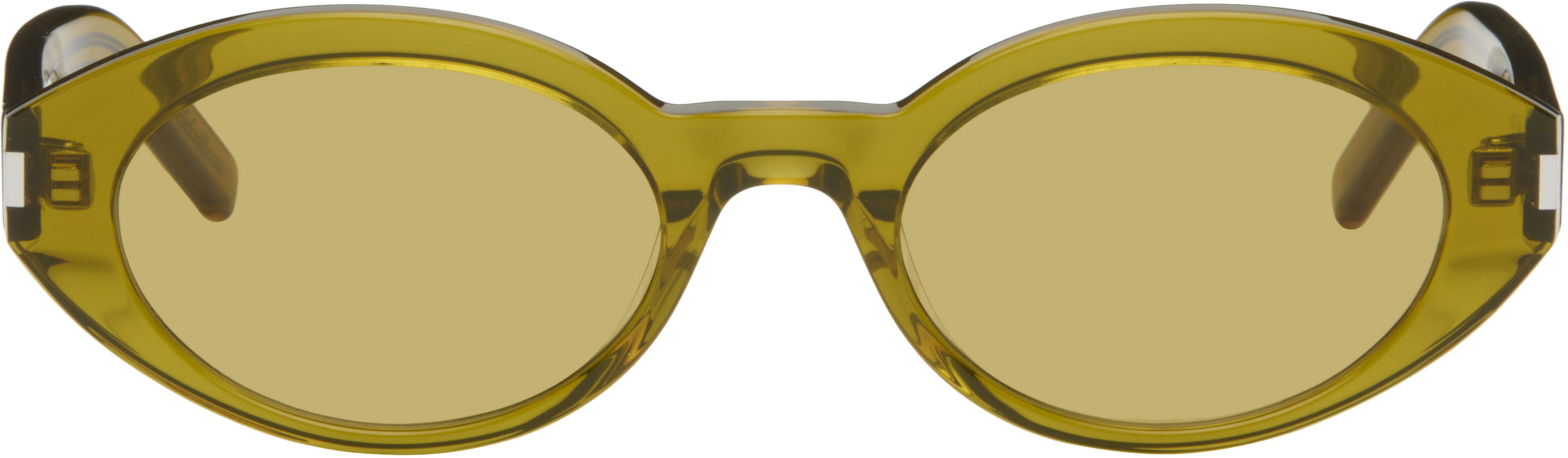 Green SL 567 Sunglasses by SAINT LAURENT
