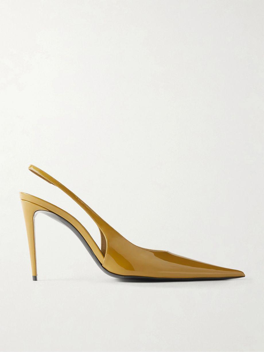 Guermantes patent-leather slingback pumps by SAINT LAURENT