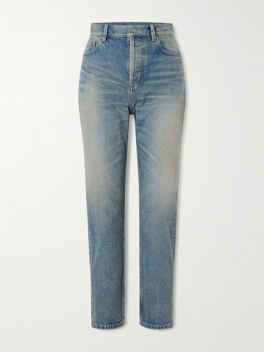 High-rise slim-leg jeans by SAINT LAURENT