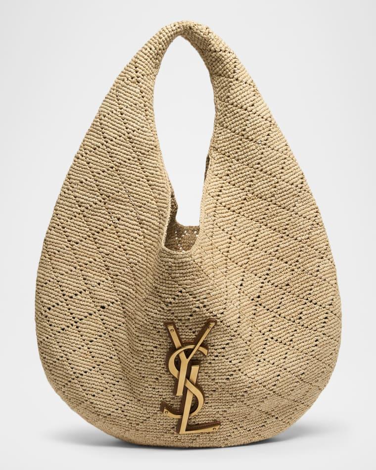 Icare Hobo Bag in Raffia by SAINT LAURENT