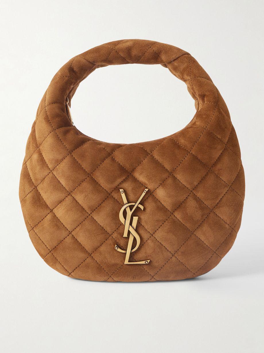 Icarino matelassé suede shoulder bag by SAINT LAURENT
